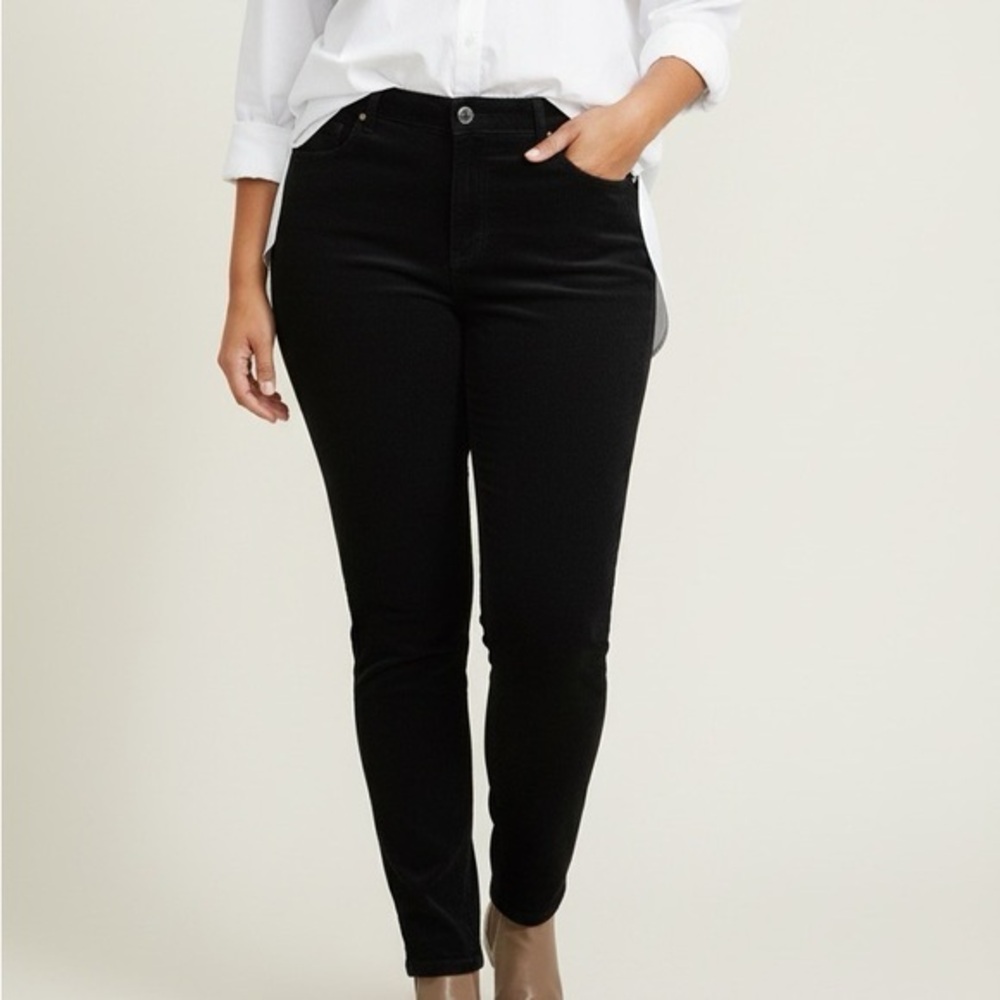 VETTA The Five Pocket Corduroy Pants Black Size 18 NWT